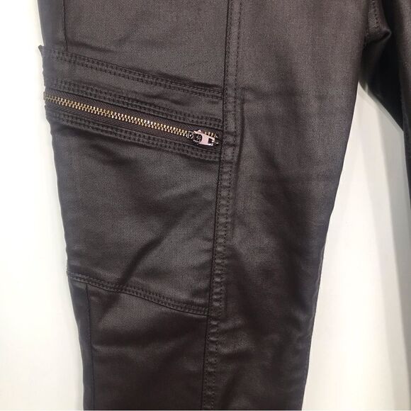 White House Black Market Cabernet Faux Leather Coated High Rise Skinny Pants - Picture 15 of 16